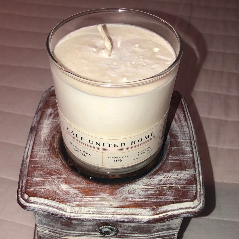 Half United Home Eucalyptus & Sea Salt Fragrance Soy Wax Candle